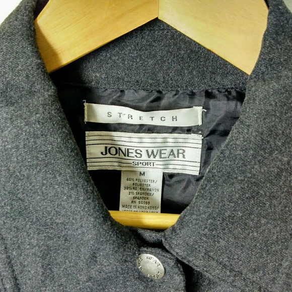 Jones Wear Sport Dark Gray Snap-down Jacket - Picture 3 of 3